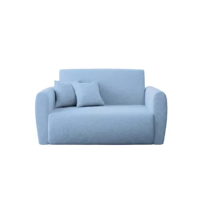 CASANOVA Gina - Canap&eacute; Droit Convertible Tissu Bouclette 2 Places Bleu