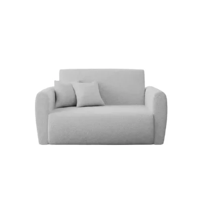 CASANOVA Gina - Canap&eacute; Droit Convertible Tissu Bouclette 2 Places Gris Clair