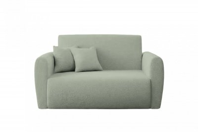 CASANOVA Gina - Canap&eacute; Droit Convertible Tissu Bouclette 2 Places Vert