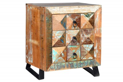 Giner y colomer Table basse bois recycl&eacute; - Multicolore