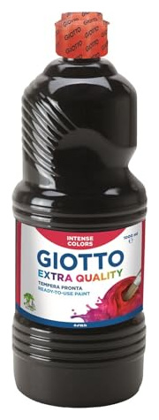 GENERIQUE Giotto 533424 Bouteille Gouache Pr&ecirc;te a l'Emploi 1000 ml Noir