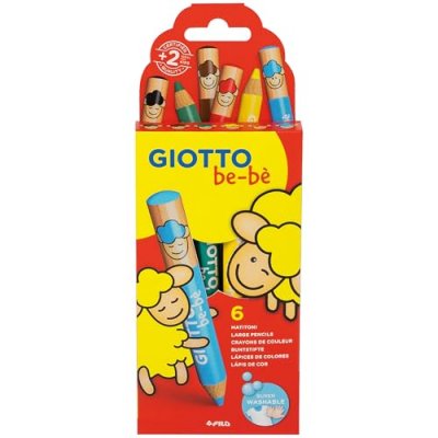 GIOTTO S GIOTTO be-b&egrave; - Etui-coffret 6 maxi crayons + 1 taille-crayon