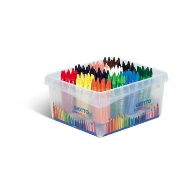 GIOTTO S Giotto craies &agrave; la cire Schoolpack 144 pi&egrave;ces &ndash; 12 x 12 couleurs assorties 