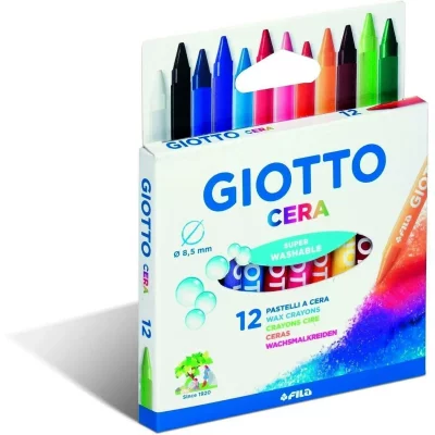 FILA Giotto &eacute;tui accrochable de 12 crayons cire cera