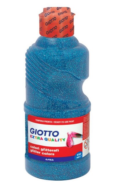 GIOTTO S Giotto - Gouache paillet&eacute;e Giotto - Flacon 250 ml - bleu