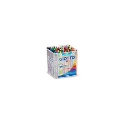 GIOTTO S Giotto Pot de 96 craies &agrave; la cire CERA, diam&egrave;tre 8,5 mm Violet