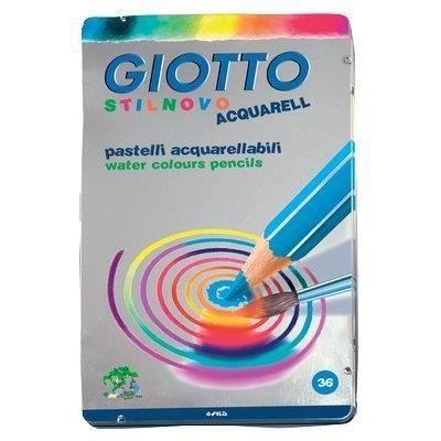 GIOTTO  Stilnovo Acquarell - Bo&icirc;te m&eacute;tal 36 crayons de couleur