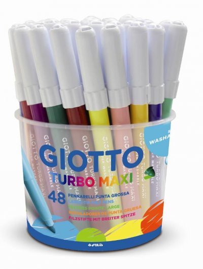 GIOTTO  Turbo Maxi 521400 Lot de 3 feutres pointe large 5 mm