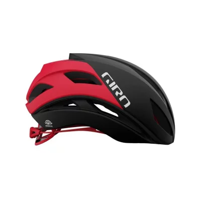 GIRO  Eclipse Casque de v&eacute;lo pour Hommes, Noir Mat/Blanc/Rouge, L