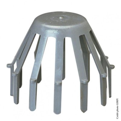 GIRPI  Crapaudine Gris PVC D.80mm