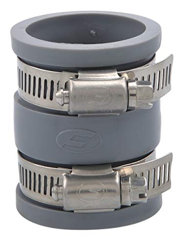 GIRPI  - Raccord pvc gris droit - &oslash; 50 &agrave; 58 mm - Multi-mat&eacute;riaux