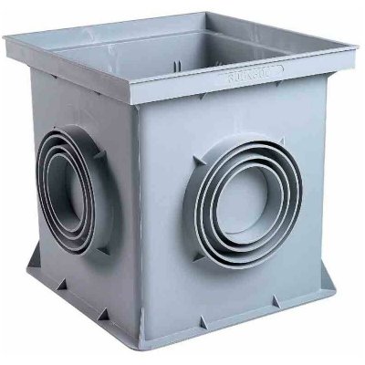 GIRPI  - Regard r&eacute;hausse pvc - gris - 300x300mm