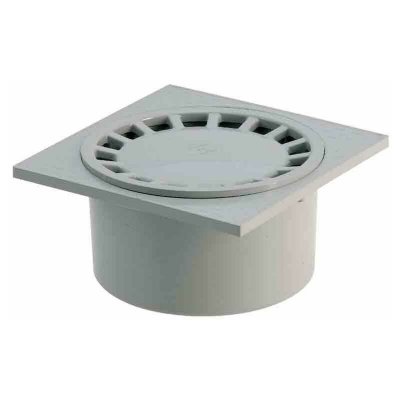 GIRPI  - Siphon de sol pvc 150 x 150 - gris