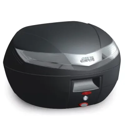GIVI  V40 top case, et valise moto, reflecteurs rouges, cache noir