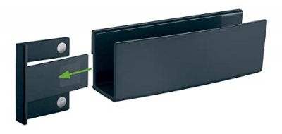 SIGEL GL803 Auget porte-accessoire anthracite, pour tableaux magn&eacute;tiques en verre