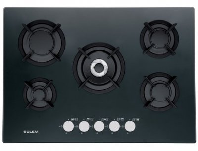 GLEMGAS Glem GV755HBK - Table de cuisson au gaz - 5 plaques de cuisson