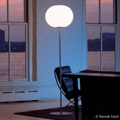 FLOS Glo-Ball F2 Lampadaire Silver -  - Salon / s&eacute;jour - Design - Verre - Boule