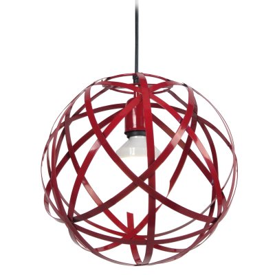 TOSEL GLOBE JUNO - Suspension globe m&eacute;tal rouge