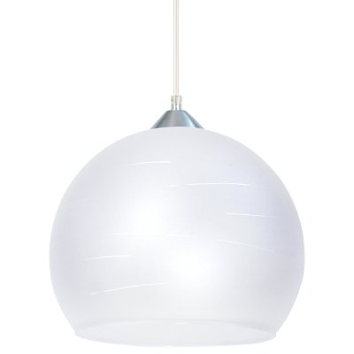 TOSEL GLOBE LIGNES - Suspension globe verre satin&eacute;