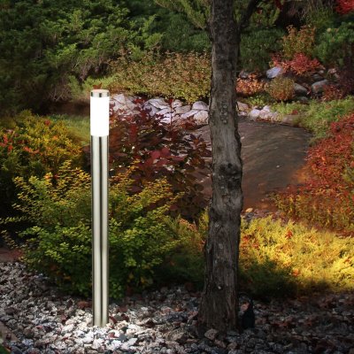GLOBO  LIGHTING Colonne haute ext&eacute;rieur inox - Plastique opal
