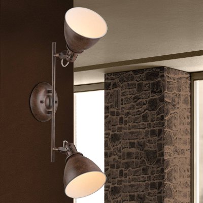 GLOBO  LIGHTING Spot couleur rouille - 450 mm x 150 mm x 210 mm