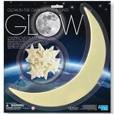 GENERIQUE Glow in the dark lune et etoiles