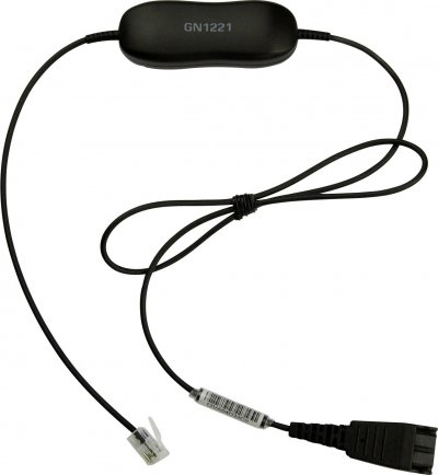 JABRA GN1221 Sound Limiter - C&acirc;ble pour casque micro - RJ-9 m&acirc;le pour D&eacute;connexion rapide - 80 cm