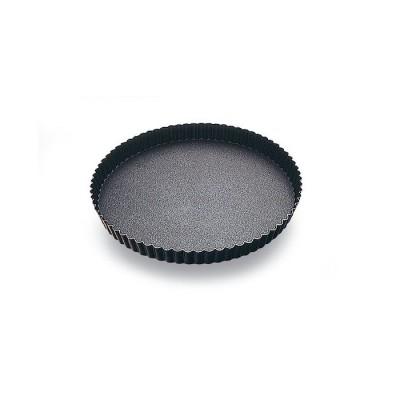 GOBEL  226342 Moule &agrave; Tarte Rond Cannel&eacute; Anti-Adh&eacute;rent Fond Fixe 30 cm