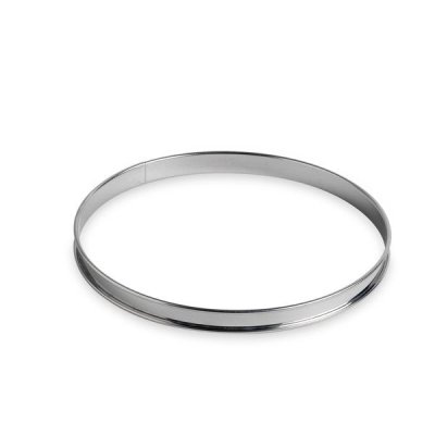 GOBEL  824970 Cercle &agrave; Tarte Inox bords roul&eacute;s 24 cm, Silver