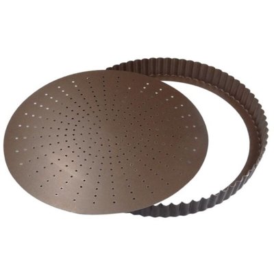 GOBEL  Moule &agrave; tarte 20 cm fond mobile perfor&eacute; anti adh&eacute;rent 226421