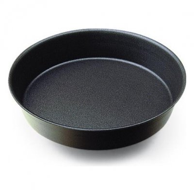GOBEL  - Moule m&eacute;tal anti-adh&eacute;rent - Manqu&eacute; rond uni bord&eacute; 24 cm