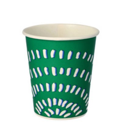 NO NAME Gobelet en carton Spring vert - 20 cl - Lot de 100