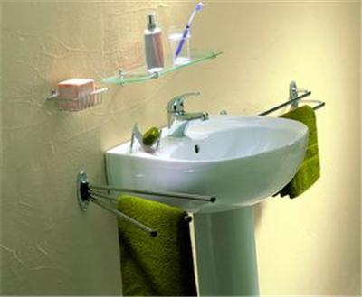 GODONNIER  0403C1 Porte serviette 3 br mobile Chrom&eacute;e skin