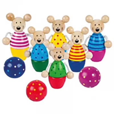 GOKI  - 2041467 - Jeu De Connaissance - Jeux De Quilles En Bois Des Souris