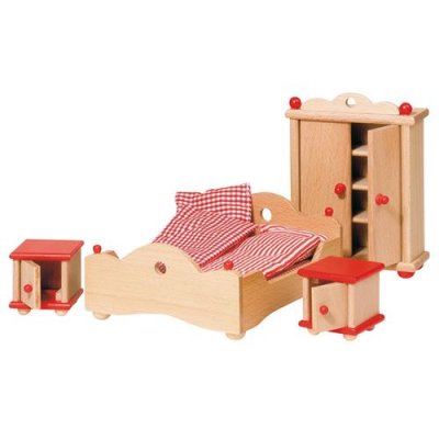 GOKI  - 51954 - Mobilier de Poup&eacute;e - Meuble pour Poup&eacute;e - Chambre &agrave; Coucher