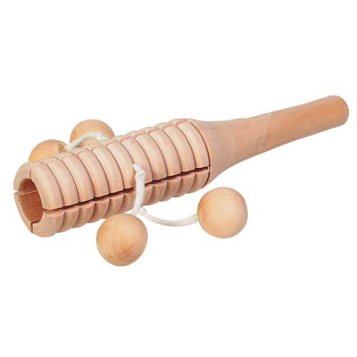 GOKI  Bloc de percussion&nbsp;4 boules&nbsp;- L16cm &nbsp;-&nbsp;Bois