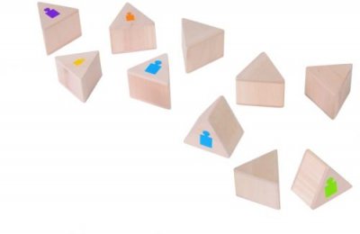 GOKI  blocs de bois de 7 x 7 cm de poids de m&eacute;moire de m&eacute;moire