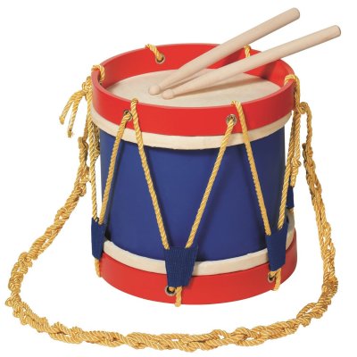 GOKI  Drum Bois Rouge Bleu: Diam&egrave;tre 21,5 cm 
