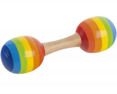 GOKI  Maraca halt&egrave;re SenBois - L16cm - Bois - Multicolore