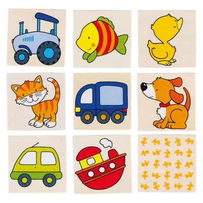 GOKI  m&eacute;mo vehicules et animaux charles 16 pi&egrave;ces