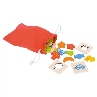 GOKI  palpar formes, jeu de m&eacute;moire en bois, 32 pi&egrave;ces (56968.0)