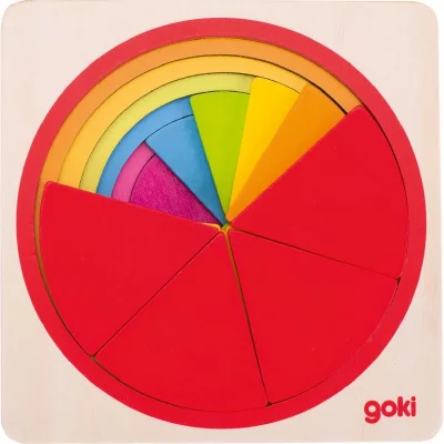 GOKI - Puzzle Cercle 21 pi&egrave;ces, 57737, Multicolore