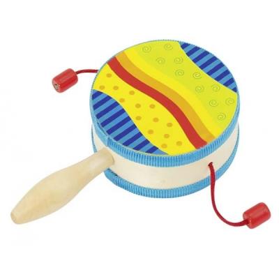 GENERIQUE GOKI Tambour de mendiant Arc en ciel - Peau naturelle - &Oslash;10cm - Bois