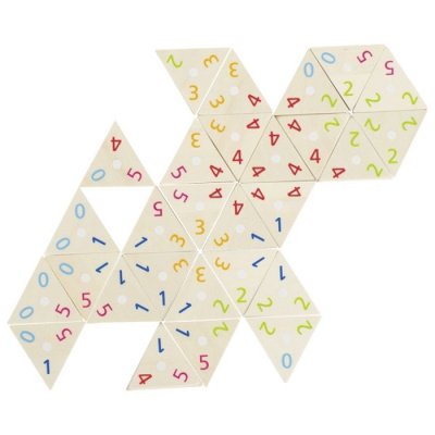 GOKI  Triominos avec figures bois 76 pierres