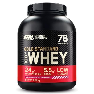 OPTIMUM NUTRITION GOLD STANDARD 100% WHEY PROTEIN - 2270 g - Chocolat blanc & Framboise