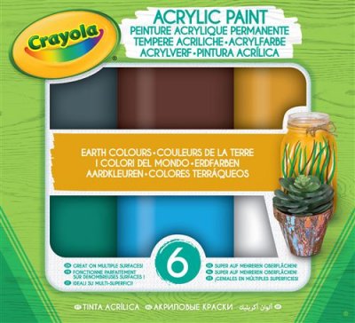 CRAYOLA Goliath peinture acrylique  - earth colours GOL0071662244118