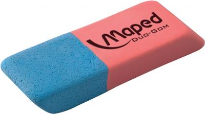 MAPED Gomme bicolore  Duo Gom encre et crayon - grand mod&egrave;le