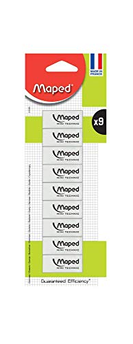 MAPED Gomme Mini Technic  - Le Lot De 9 Gommes