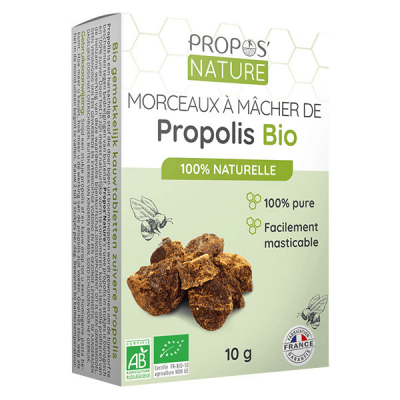 PROPOS NATURE Gommes Propolis Pure &Agrave; M&acirc;cher Bio 10 G - 