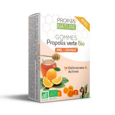 PROPOS NATURE Gommes Propolis Verte Miel Et Orange Bio 45g Propos'Nature